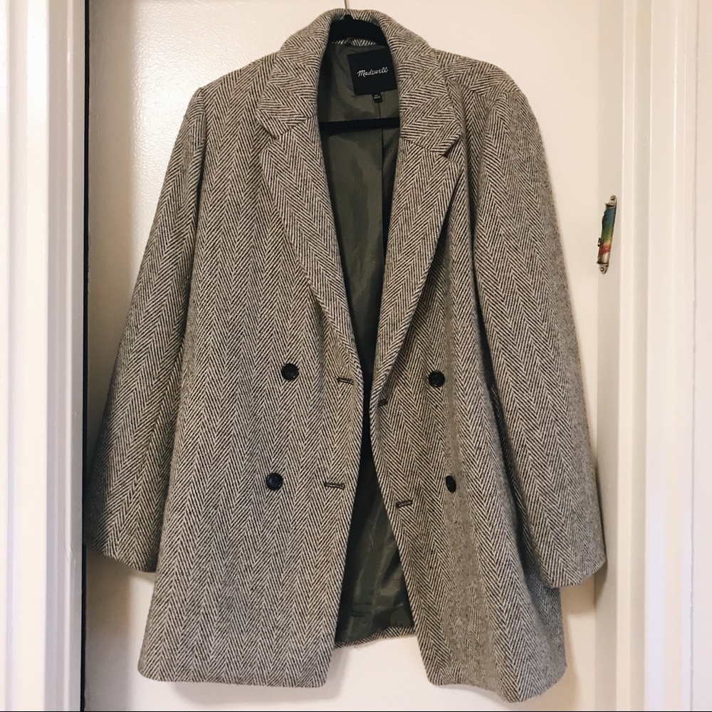 Madewell Herringbone Blazer Coat
